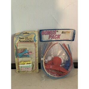 Vintage Hair Barrettes Accessories Lot‎ -Headbands Shell Claw Clip NOS 1980s NEW